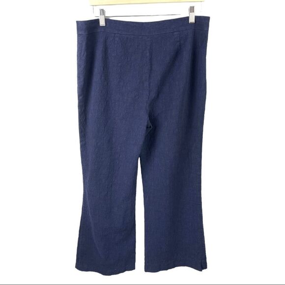 Dvf Diane Von Furstenberg Nicola Midnight Blue Wide Leg Pants Size 14 - Picture 5 of 9